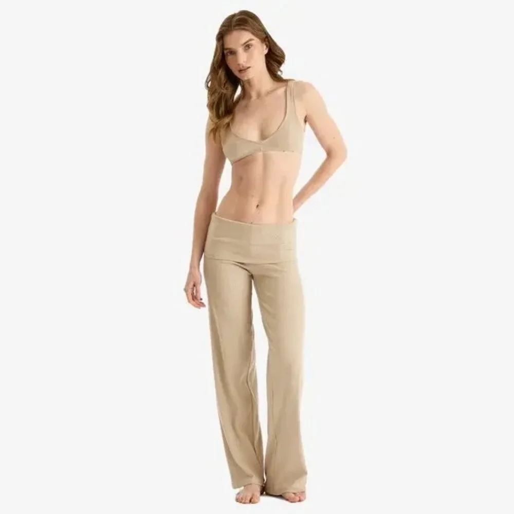 SKIMS Cotton Rib Bralette Latte Size Medium NWT - Picture 2 of 9